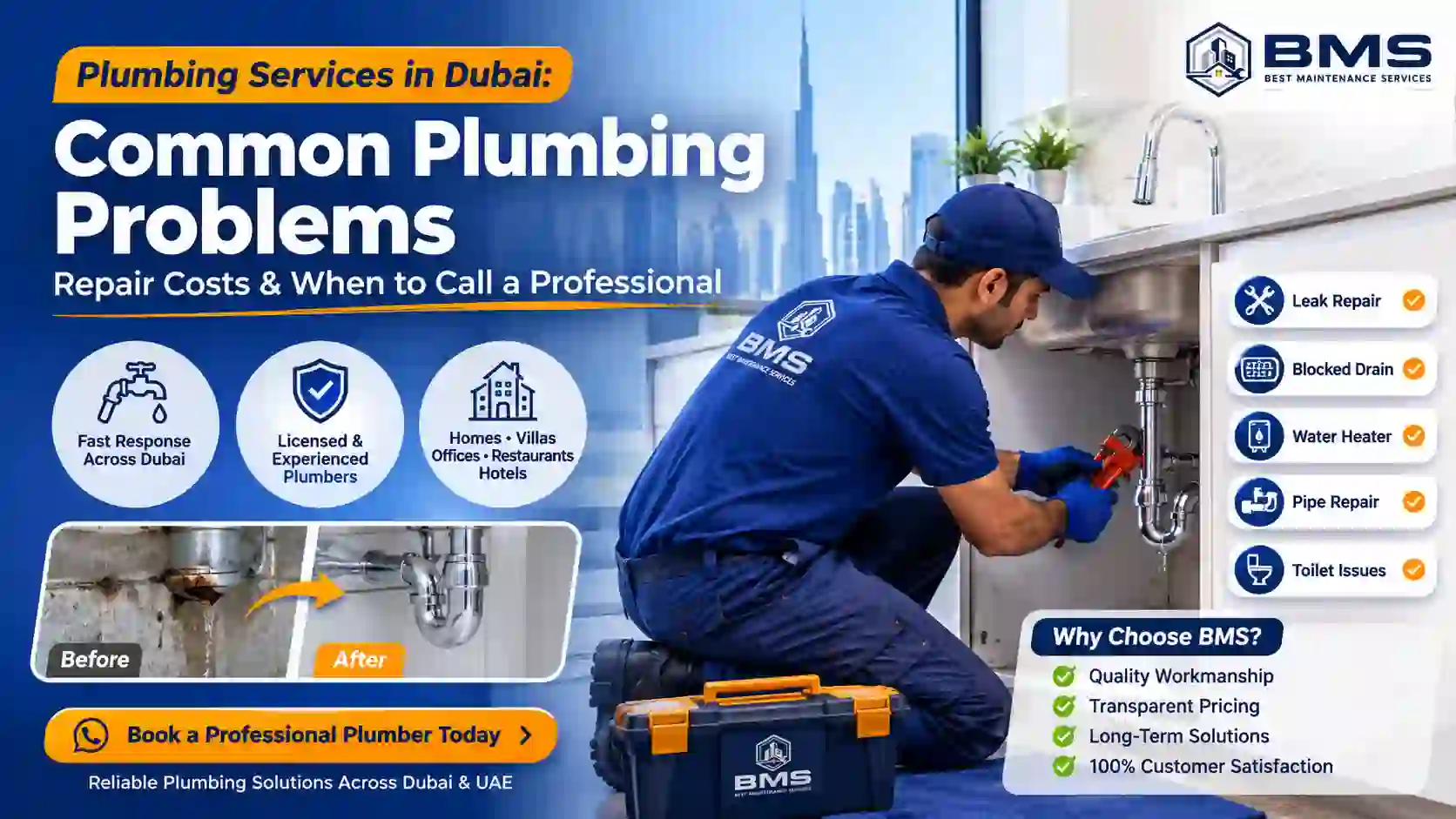 Plumbing Services in Dubai: Common Plumbing Problems, Repair Costs & When to Call a Professional